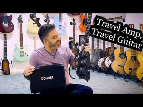 The Ultimate Travel Guitar And Rechargeable Amp - The Hush X Pro And The Donner Mt-1 Portable Pa Amp
