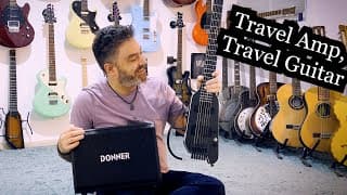 The Ultimate Travel Guitar And Rechargeable Amp - The Hush X Pro And The Donner Mt-1 Portable Pa Amp