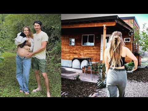Off Grid Tiny House Build Tour + What I Eat 6 Months Pregnant