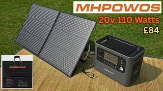 Always "be Prepared" Go Off Grid. £84 Mhpowos 110w Solar Panel Review