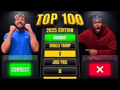 Sidemen Top 100: 2025 Edition