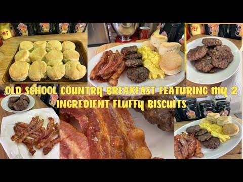 My Labor Day Country Breakfast Featuring My Famous 2 Ingredient Fluffy Biscuits With Venison Sausage