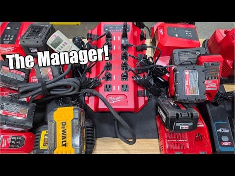 Milwaukee Tool's Solution To Charging Lots Of Batteries - Power Manager 3333-15a & 3333-20a
