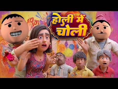 Holi Me Choli (होली में चोली ) Msg Toons Funny Holi Comedy Animated Video 2025
