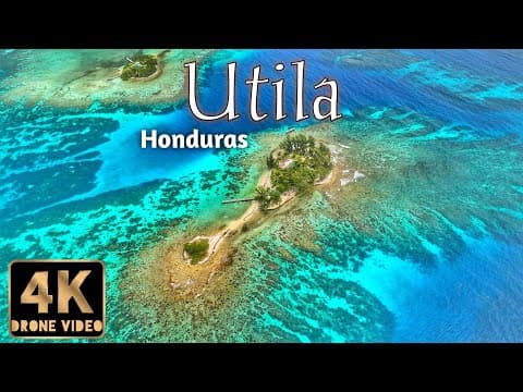 Utila, Bay Islands, Honduras 4k Hdr Drone
