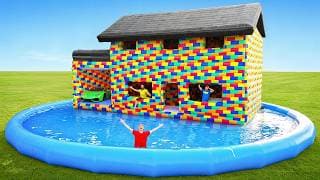 I Turned My Lego House Into A Waterpark!