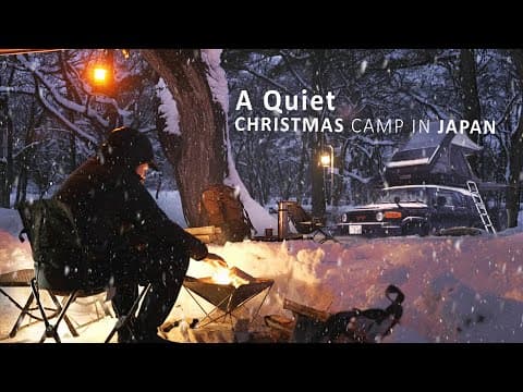 Quiet Solo Camping In Snow In Japan [ Wholesome Relaxing Camp In A Snowy Forest, Asmr ]