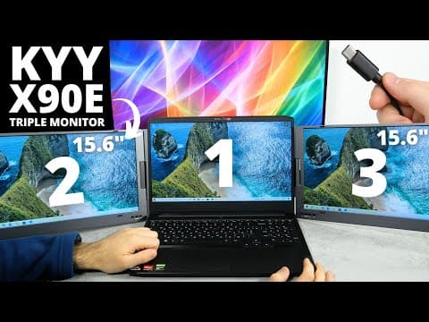 Kyy X90e Review: Triple Portable Monitor With One Usb-c Cable!