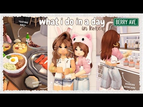 ʚ What I Do In A Day In Korea ɞ┊roleplay ┊ Berry Avenue ┊ *voiced*