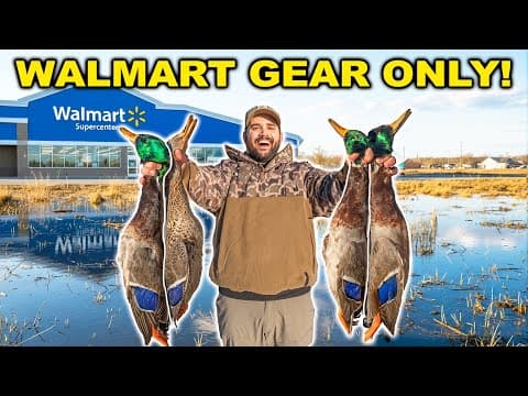 Solo Walmart Only Duck Hunting Challenge!!! (catch Clean Cook)