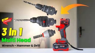 3 मशीनों का काम करे 1 मशीन 😳 3-in-1 Cordless Multi Head Power Tool Set । Best Drill Machine In 2025
