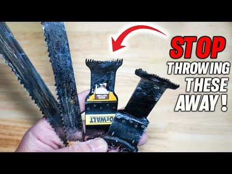 Stop Throwing Away Worn Out Oscillating Multi-tool And Sawzall Blades! Make It New Again In Seconds!