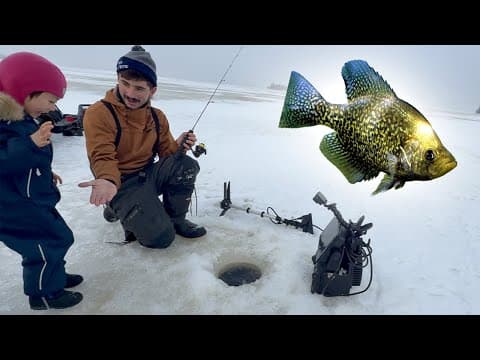 Helping Buddy Catch His First Fish! (15 Inch Crappie)