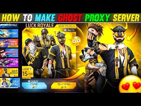 How To Make Ghost Server By Glitch 😱||all Item In Gold - Free Fire 🔥