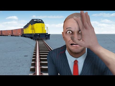 I Forced People Against Their Will To Get Hit By Trains... - Newton's Playground Vr