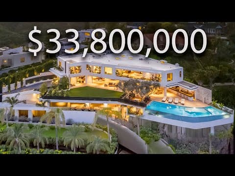 Inside A Futuristic Oasis Mega Mansion With Curved Infinity Pool!