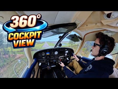 Trying To Land A Pa28 After 2 Months Away | 360° Cockpit View