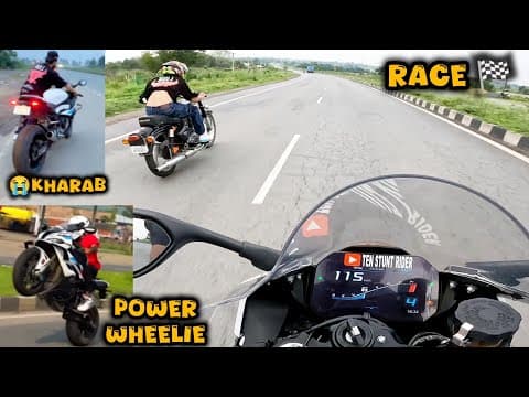 Bmw S1000rr Vs Bullet 350 Vs Hayabusa Race Kardi 😍 Power Testing || Bmw Kharab Hogyi 😓
