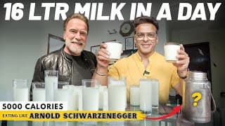Eating Arnold Schwarzenegger 16 Glass Milk Diet | 5000 Calories & 300g Protein | Yatinder Singh
