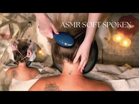 Asmr Soft Spoken Relaxing & Caring Back, Nape Of Neck & Hair Attention For The Dreamiest Sleep.
