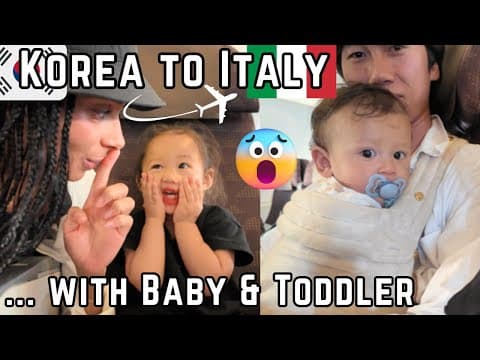Half Korean Baby's First Time Meeting Grandparents! 13 Hour Flight With Baby & Toddler I Aisha Ba
