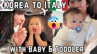 Half Korean Baby's First Time Meeting Grandparents! 13 Hour Flight With Baby & Toddler I Aisha Ba