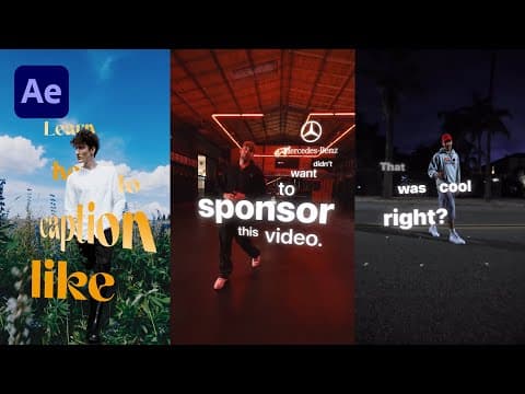 Bring Your Captions To Life! 3d Text Animation With After Effects