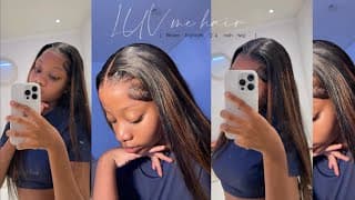 Wig Diaries Ep 10: Brown Highlight Silky Straight Wig Ft Luvmehair #luvmeforyou #luvmehair #luvme