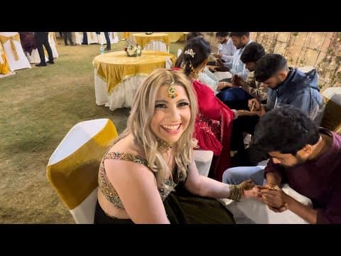 My American Fiancée's 1st Mehndi Ceremony In India 😍