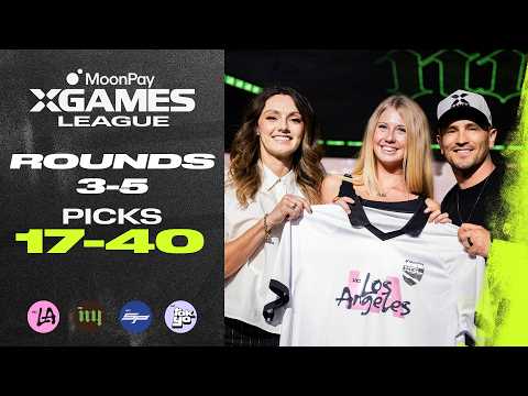 Round 3-5: Picks 17-40 | Moonpay X Games League Draft 2026