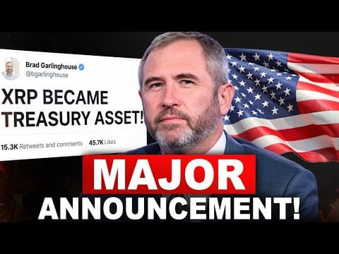 Major Xrp Announcement! Xrp Became Us Treasury Asset!?