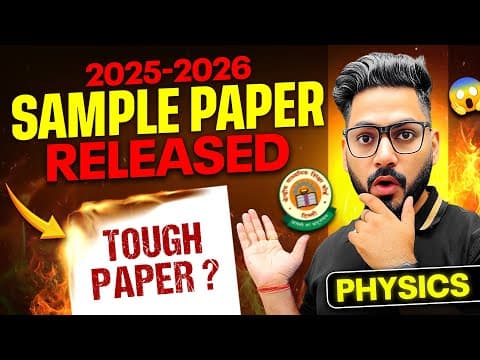 Cbse Sample Paper Released Board Exam 2026 Class 10th And Class 12th | Physics Sample Paper Released