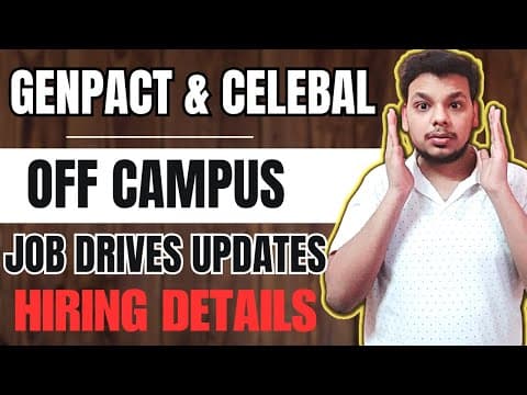 Genpact , Fractal , Celebal , Infinite Hiring Drives & Updates | Off Campus Job Drives For Freshers