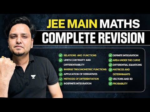 Complete Maths Revision For Jee Main 2025 | Class 12 Topics ✅