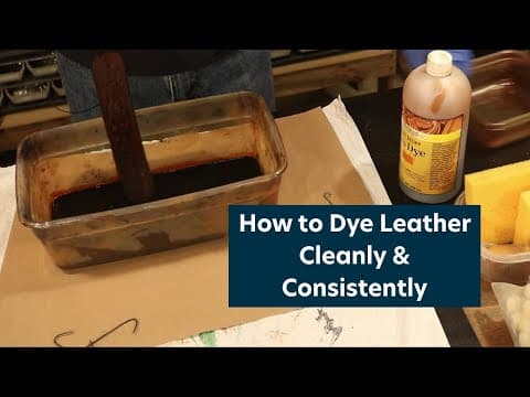 The Leather Element: How To Dye Leather Cleanly & Consistently | Easy Dip Dye Method