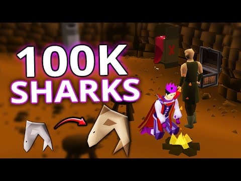 Cooking 100,000 Sharks In Osrs (99 Cooking)