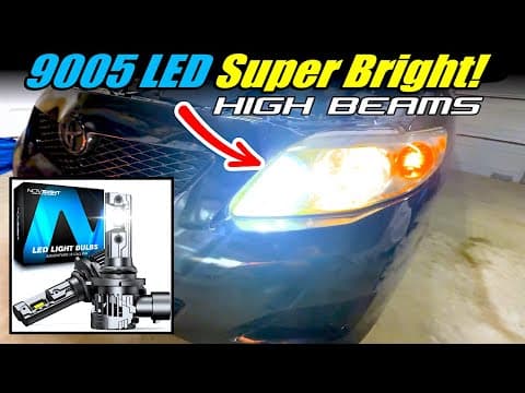 Brightest 9005 Upgrade! Novsight N99 Led High Beam Install
