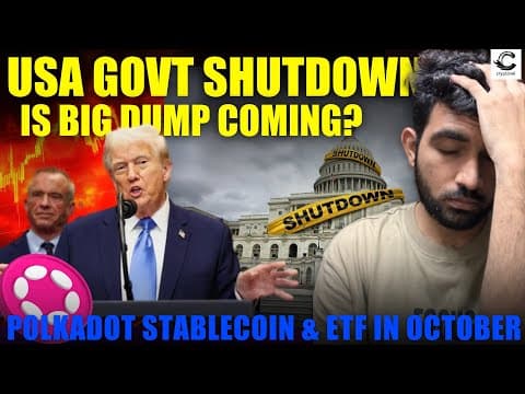 Us Govt Shutdown Ka Crypto Market Par Asar 🚨 | Polkadot Etf & Stablecoin Launch 🔥 | Cryptovel