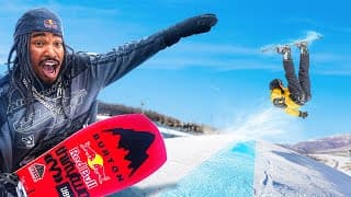Red Bull Pro Teaches Skiers To Snowboard
