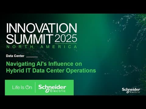 Navigating Ai's Influence On Hybrid It Data Center Operations | Schneider Electric