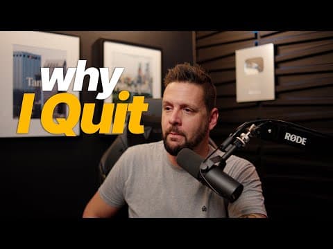 Why I Gave Up On Youtube This Year....