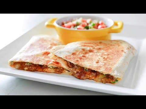 The Ultimate Cheesy Ground Beef Quesadillas
