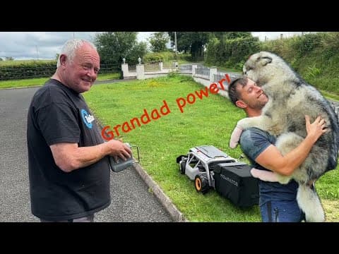 Grandad Does The Chores For Us With The New Mowrator Robot!
