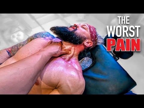 The Worst Pain! - Breaking Down Large Neck Muscle Knots | Improved Headaches, Posture & Even Height!