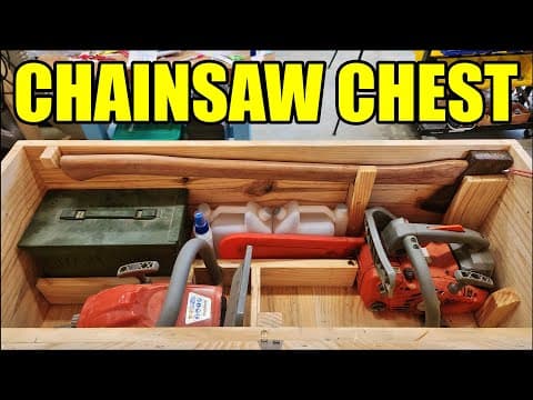 Dovetailed Chainsaw Chest - Full Build Video