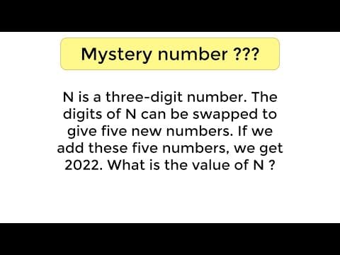 Can You Solve For The Mystery Number?