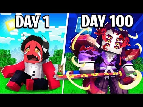 I Survived 100 Days In Demon Slayer Minecraft As A Demon For Revenge