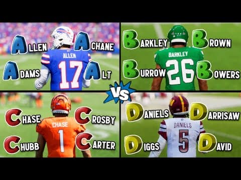 What If The First Letter Of Their Last Name Decides What Team They're On?