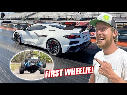 First Drag Strip Runs In My C8 Zr1+ Hayabusa Kart Testing!