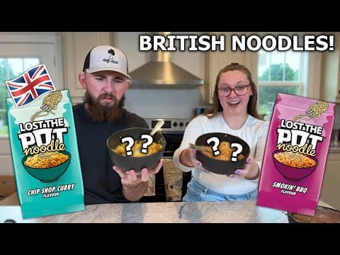Americans Try British Pot Noodles For The First Time!! *amazing*